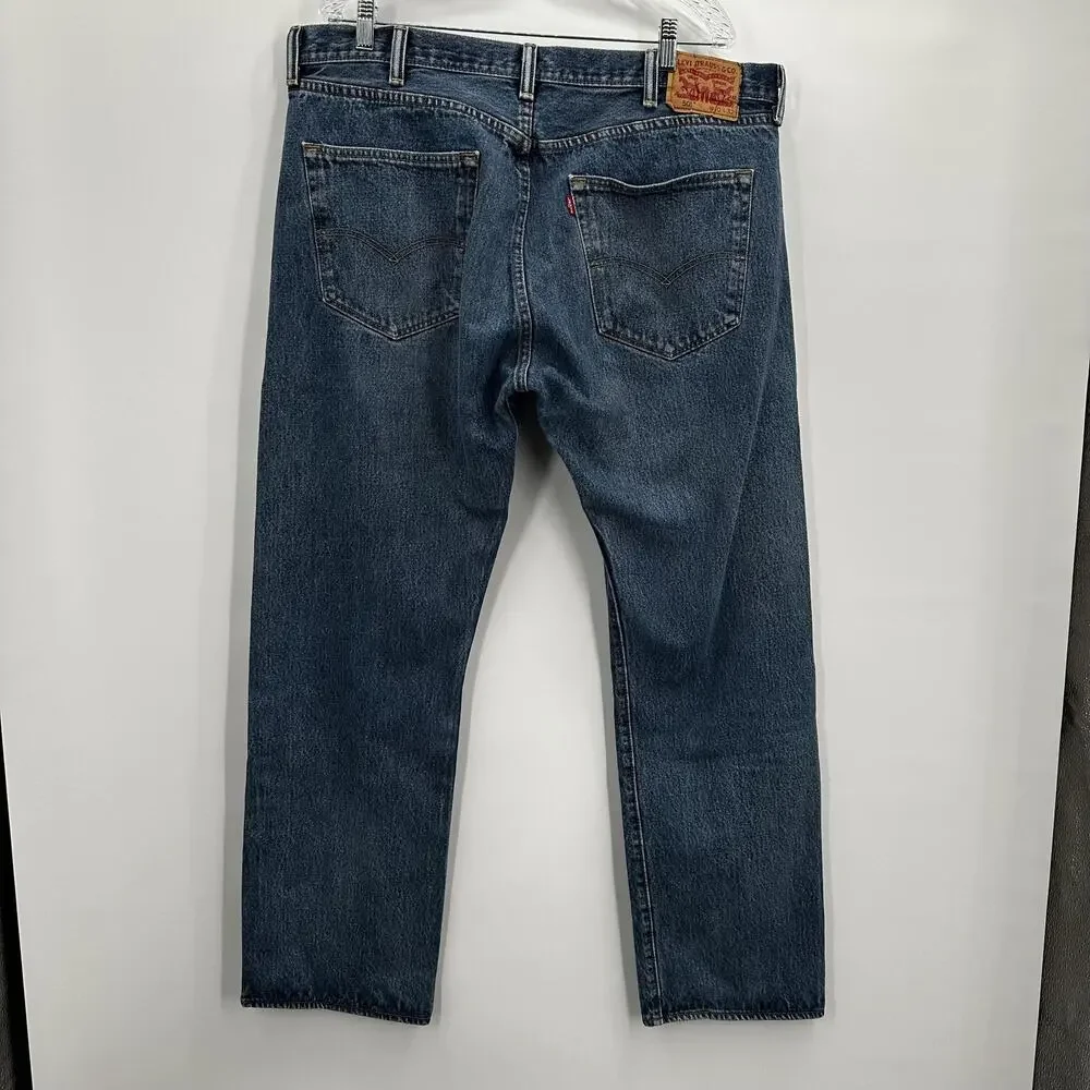 Levis 501 Jeans Mens 40x32 Blue Denim Straight Leg Button‎ Fly Classic Fit